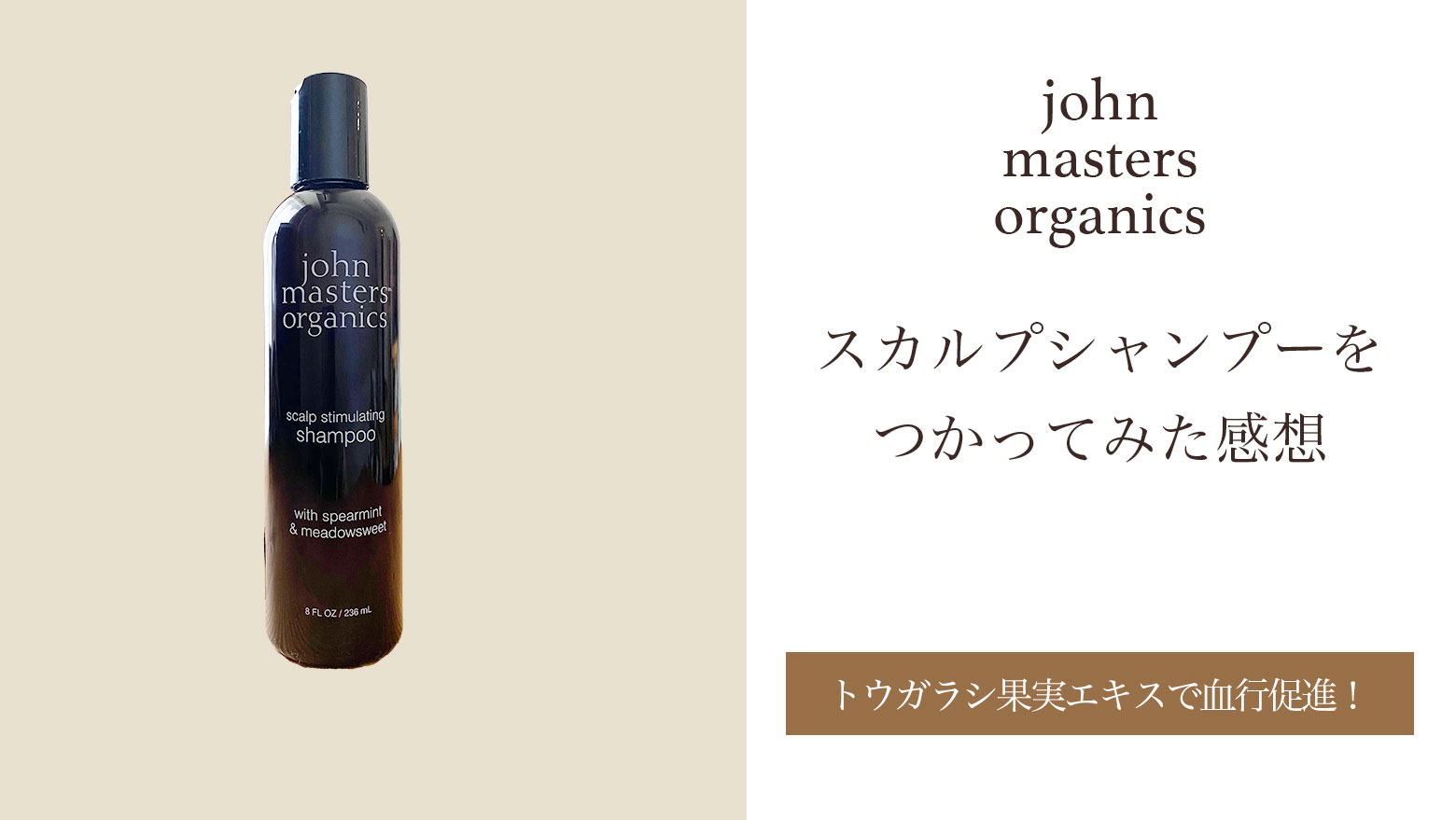 使ってみた感想 頭皮がすっきり スキャルプシャンプー ジョンマスター オーガニック John Masters Organics コトメモブログ